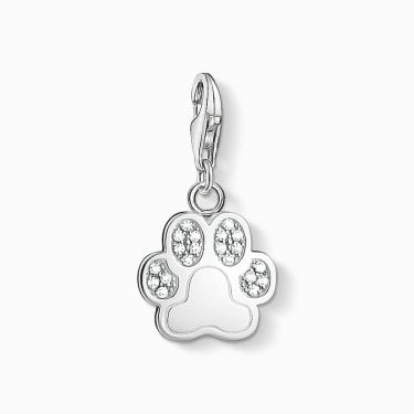Thomas Sabo CZ Paw Charm 2.5 x 1.3cm 