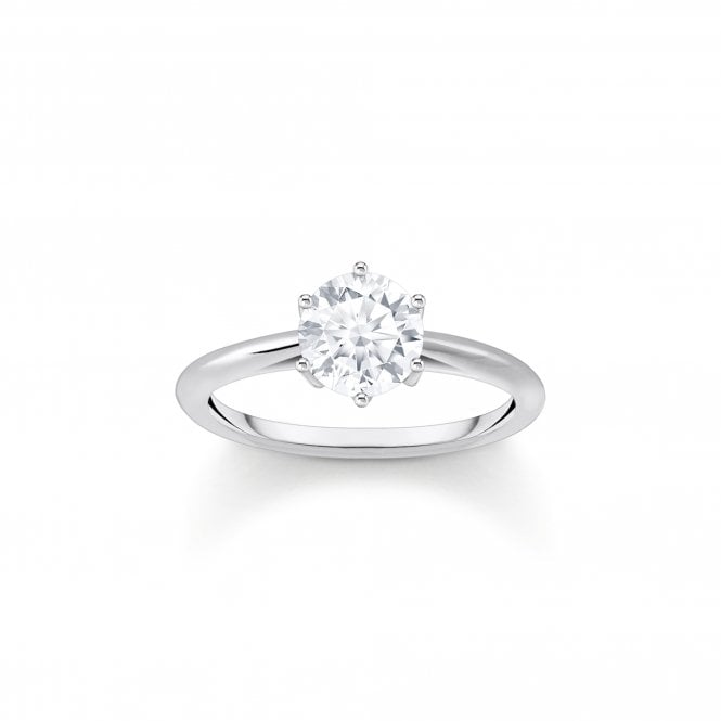 Thomas Sabo  CZ Solitaire Ring Size 54