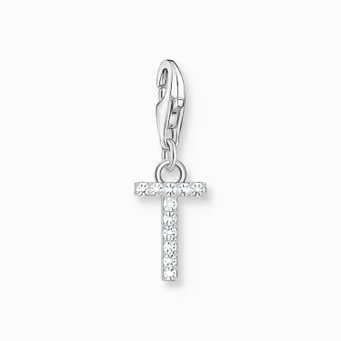 Thomas Sabo CZ T Initial Charm 2.2 x 0.7cm