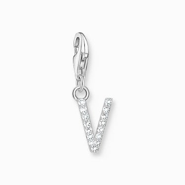Thomas Sabo CZ V Initial Charm 2.2 x 0.7cm