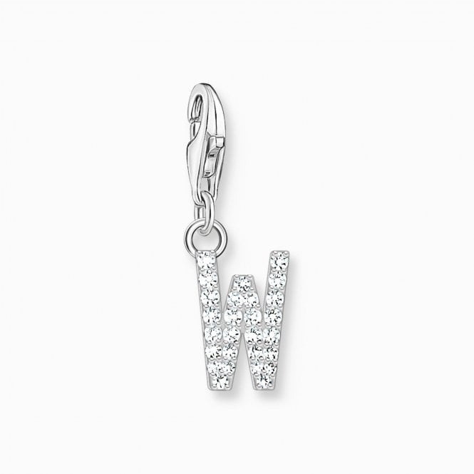 Thomas Sabo  CZ W Initial Charm 2.2 x 0.7cm