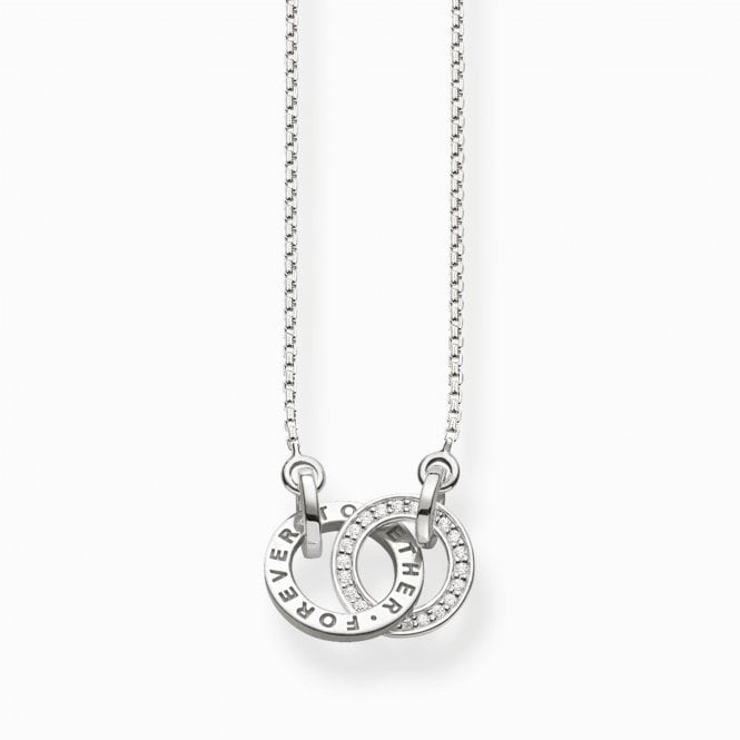 Thomas Sabo  Forever Together Interlocking Circle Necklace 1.3 x 1.8cm, 40-45cm  