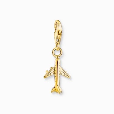 Thomas Sabo Gold Tone Aeroplane Charm 2.9 x 1.1cm