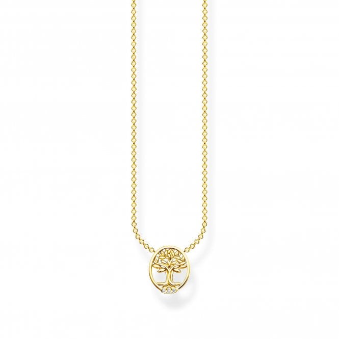 Thomas Sabo  Gold Tone CZ Tree of Love Necklace 40-45cm