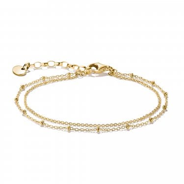 Thomas Sabo Gold Tone Double Bracelet 16cm + 3cm