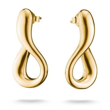 Thomas Sabo Gold Tone Loop Stud Earrings 1.6 x 3cm