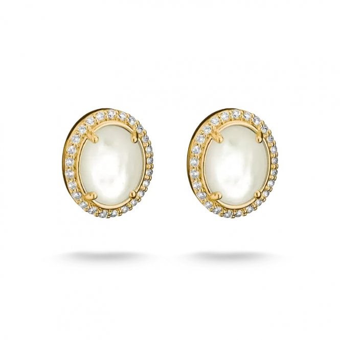 Thomas Sabo  Gold Tone Mother-of-Pearl Stud Earrings 1.2 x 1.3cm