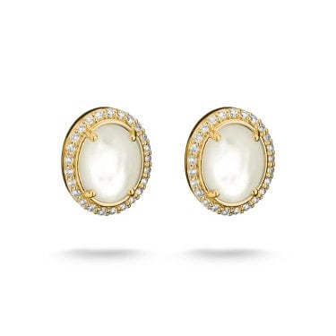 Thomas Sabo Gold Tone Mother-of-Pearl Stud Earrings 1.2 x 1.3cm
