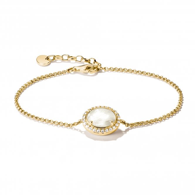 Thomas Sabo  Gold Tone Mother Of Pearl With CZ Bracelet 16cm + 3cm