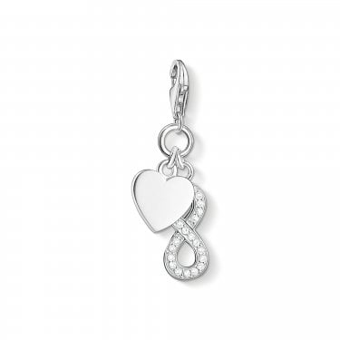 Thomas Sabo Heart & CZ Infinity Charm 3.4 x 1cm 