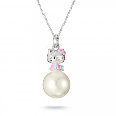 Thomas Sabo Hello Kitty Pearl Necklace 3.5 x 1.4cm, 45-50cm