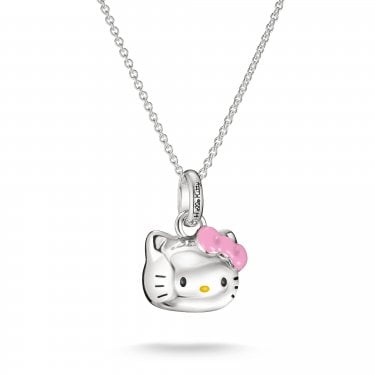Thomas Sabo Hello Kitty Pink Bow Necklace 1.5 x 1.0cm, 40-45cm