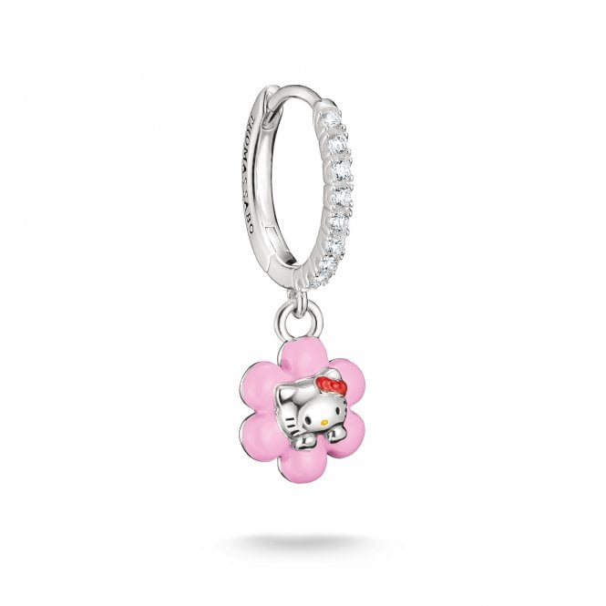 Thomas Sabo  Hello Kitty Single Hoop Earring with Flower 2.8 x 0.8cm