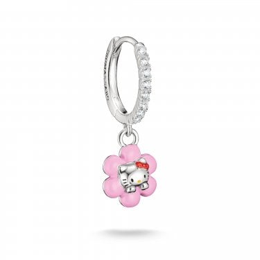 Thomas Sabo Hello Kitty Single Hoop Earring with Flower 2.8 x 0.8cm