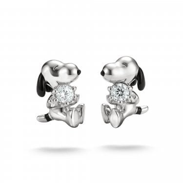 Thomas Sabo Peanuts Snoopy with CZ Stud Earrings 0.9 x 0.6cm