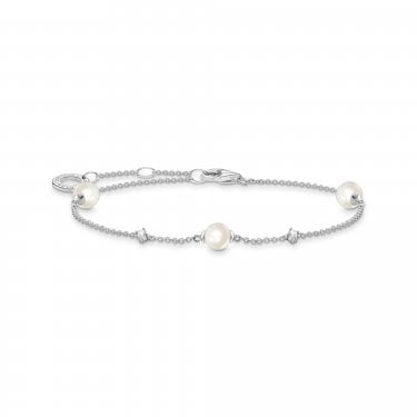 Thomas Sabo Pearls & CZ Bracelets 0.6 x 1cm, 16-19cm 