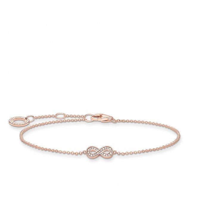 Thomas Sabo  Rose Gold Tone CZ Infinity Bracelet 16-19cm