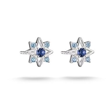Thomas Sabo Silver Star Stud Earrings With Blue Stones 0.97 x 0.97cm