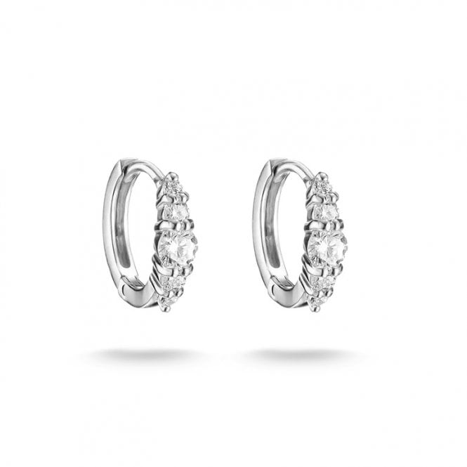Thomas Sabo  Sterling Silver CZ Hoop Earrings 0.32 x 1.12cm