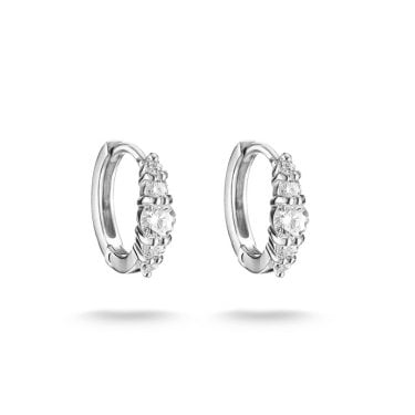 Thomas Sabo Sterling Silver CZ Hoop Earrings 0.32 x 1.12cm