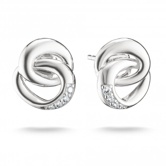 Thomas Sabo  Sterling Silver Together CZ Stud Earrings 1.15 x 1.3cm