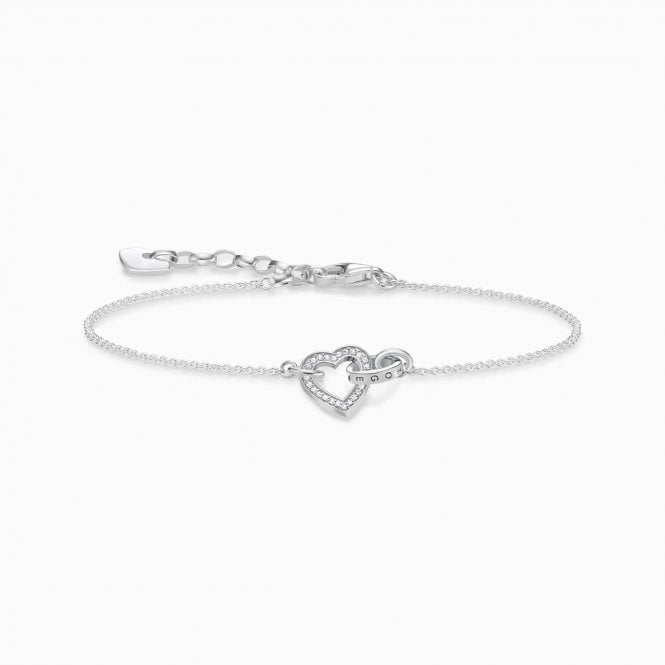 Thomas Sabo  Together Small Heart Interlocking Bracelet 0.9 x 1.4cm, 16-19cm 