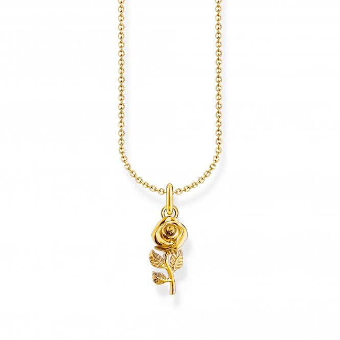 Thomas Sabo  True Romance Roses Romance Gold Tone Necklace 1.7 x 0.7cm, 38-45cm