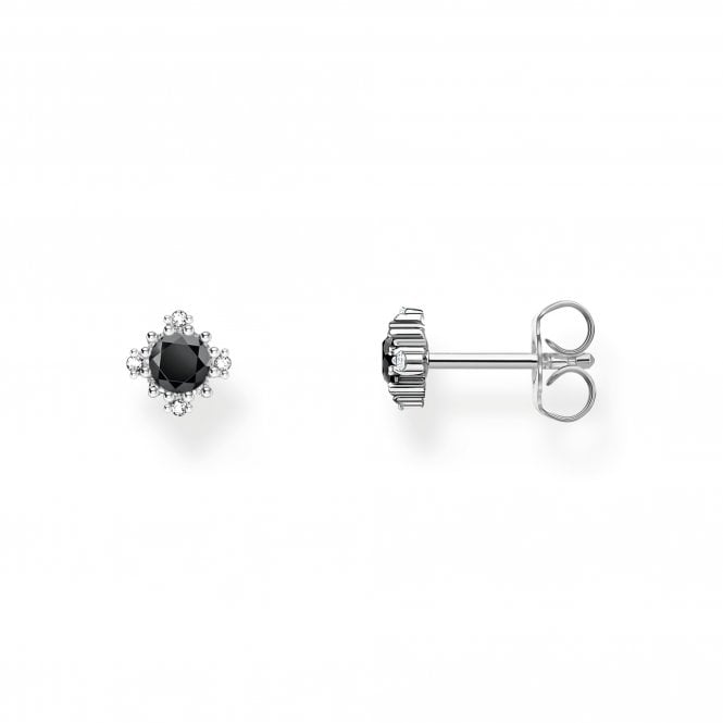 Thomas Sabo  Vintage Black CZ Stud Earrings 0.58 x 0.58cm