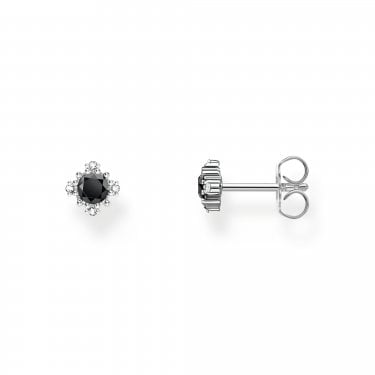 Thomas Sabo Vintage Black CZ Stud Earrings 0.58 x 0.58cm