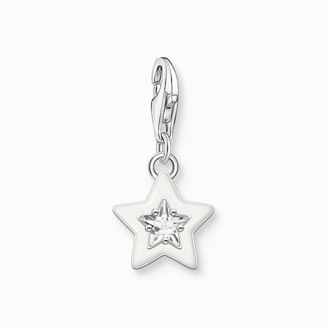 Thomas Sabo  White Star with CZ Charm 2.3 x 1.2cm