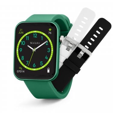 Tikkers Smart Series 13 Green Interchangeable Silicone Strap Smart Watch