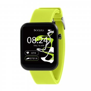 Tikkers Smart Series 13 Green Silicone Strap Smart Watch