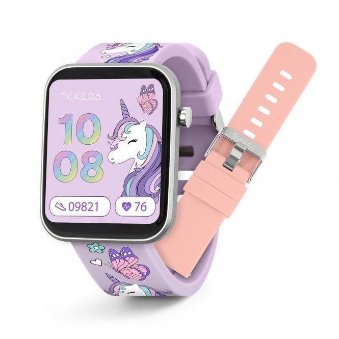 Tikkers  Smart Series 13 Unicorn Purple Interchangeable Silicone Strap Watch