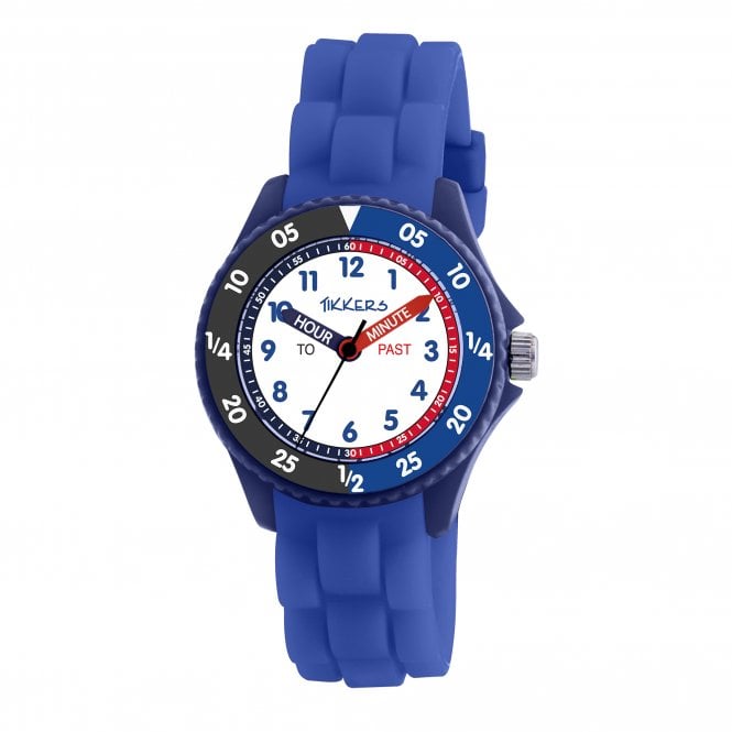 Tikkers  Time Teacher Blue Silicone Strap Watch