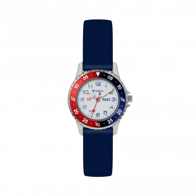 Tikkers  Time Teacher Navy Silicone Strap Watch