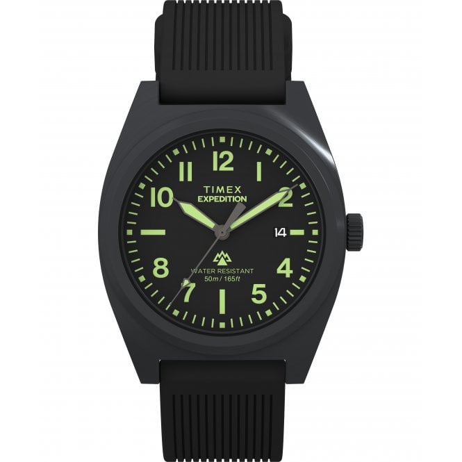 Timex  Gents Expedition® Capstone Black Dial Black Silicone Strap Watch 