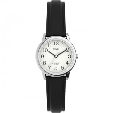 Timex Ladies Easy Reader Classic Black Leather Strap Watch