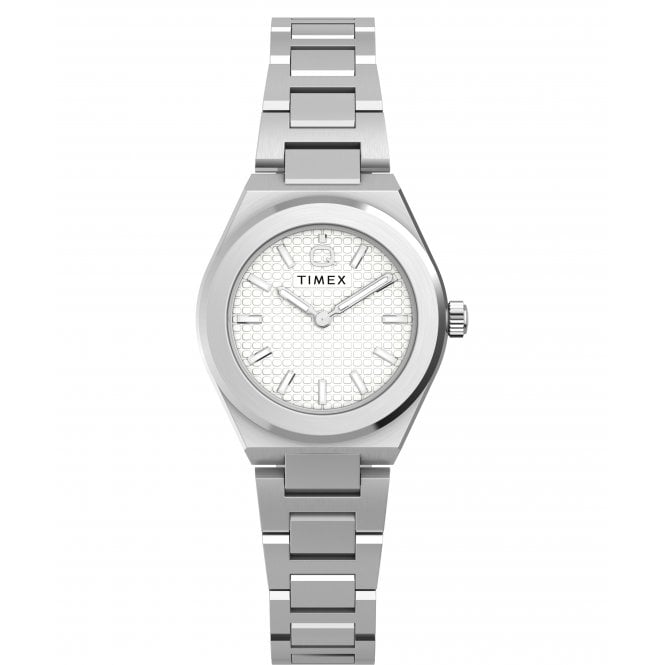 Timex  Ladies Q  Q Continental Mini Silver Dial Stainless Steel Watch