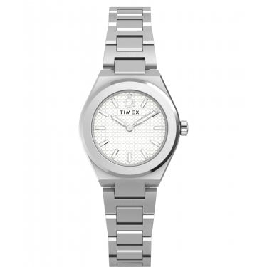 Timex Ladies Q Timex Q Continental Mini Silver Dial Stainless Steel Watch