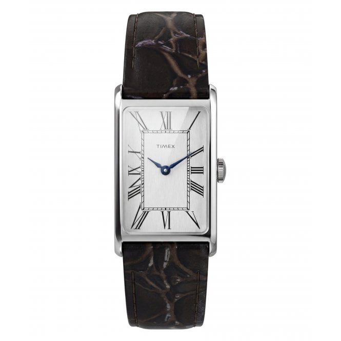 Timex  Unisex 1976 Lexington Reissue Inspired Silver Dial Brown Leather Strap Watch