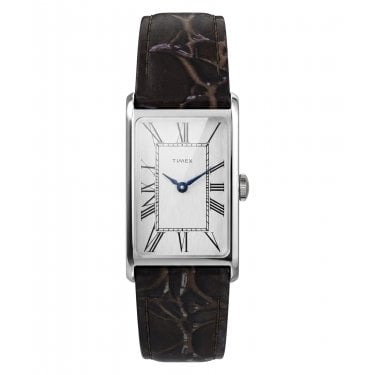 Timex Unisex 1976 Lexington Reissue Inspired Silver Dial Brown Leather Strap Watch