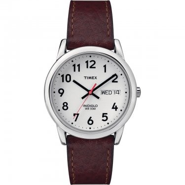 Timex Unisex Easy Reader Classic Brown Leather Strap Watch