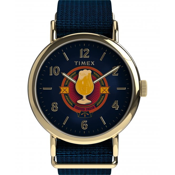 Timex  Unisex Harry Potter Weekender Butterbeer Blue Fabric Strap Watch  