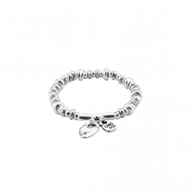 Uno De 50  Encandilado Heart Elasticated Bracelet 16cm 