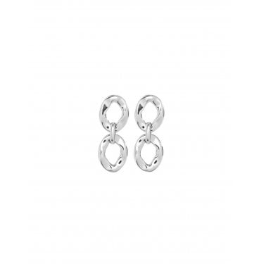 UNO De 50 Joyful Groovy Linked Drop Earrings 4cm 