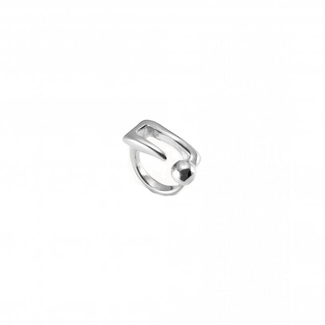 Uno De 50  Loved Unusual Central Buckle Shaped Nailed Effect Ring Size S 1/2 