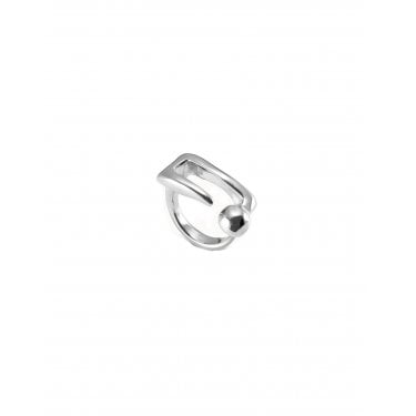 UNO De 50 Loved Unusual Central Buckle Shaped Nailed Effect Ring Size S 1/2 