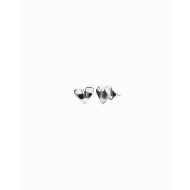 Uno De 50  Pálpito Heart Stud Earrings 2.9g 1cm