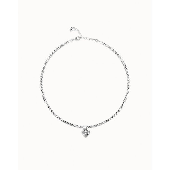 Uno De 50  Pálpito Short Small Heart Chain Necklace 21.3g, 45-49cm 
