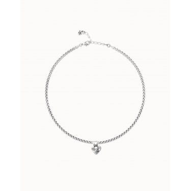 UNO De 50 Pálpito Short Small Heart Chain Necklace 21.3g, 45-49cm 